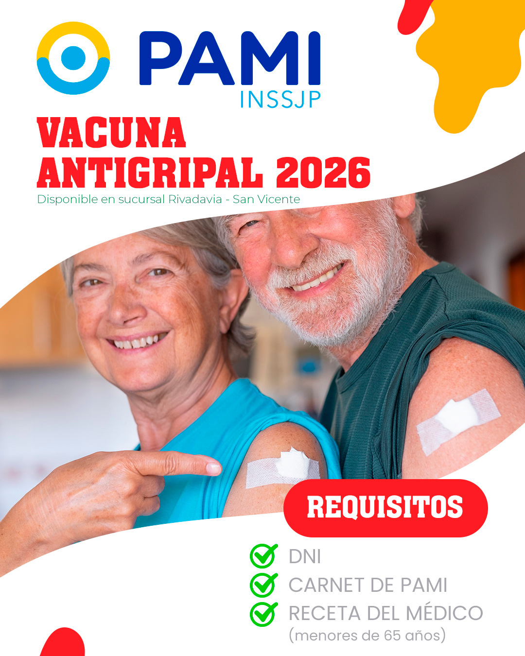 Flyer Requisitos Vacunación Antigripal PAMI