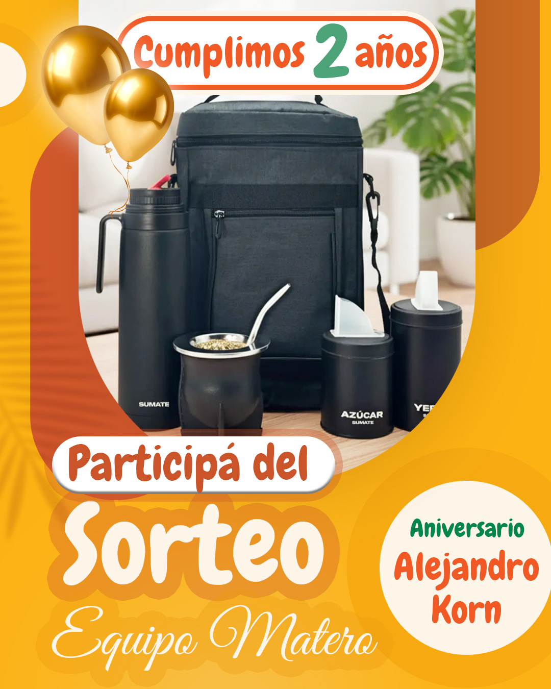 Flyer Sorteo Aniversario Alejandro Korn - Equipo Matero
